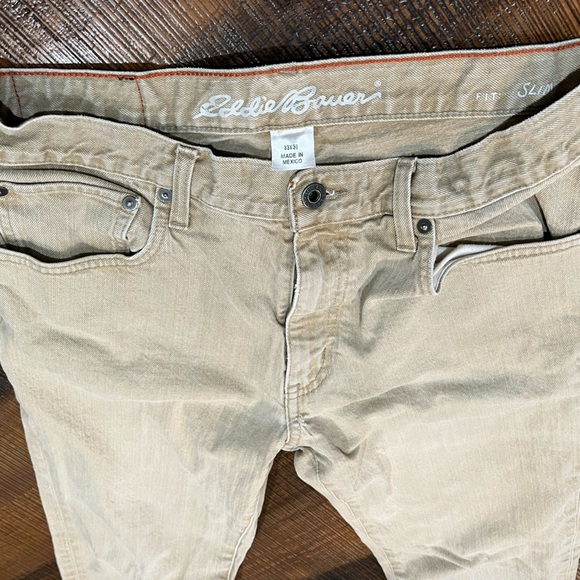Eddie Bauer khaki jeans size 33x30 - Picture 2 of 3